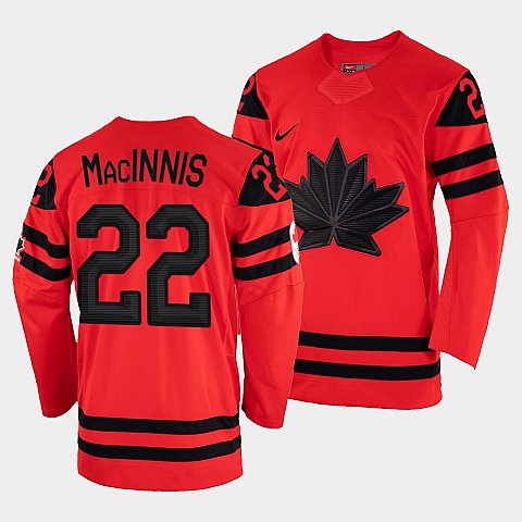 Canada Hockey Al MacInnis Red 2022 Winter Olympic #22 Gold Winner Jersey