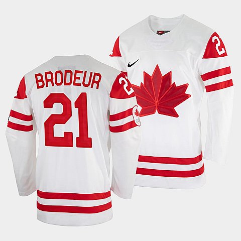 Martin Brodeur Canada Hockey White 2022 Winter Olympic #21 Salt Lake City Jersey