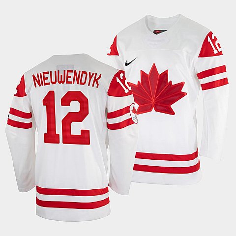 Joe Nieuwendyk Canada Hockey White 2022 Winter Olympic #12 Salt Lake City Jersey