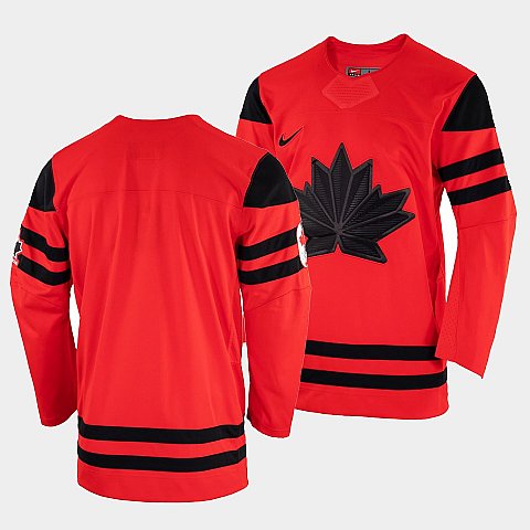 Blank Canada Hockey Red 2022 Beijing Winter Olympic Away Rrplica Jersey