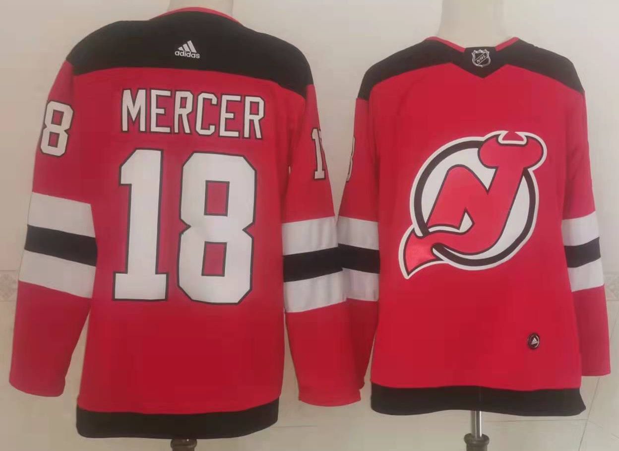 New Jersey Devils #18 Dawson Mercer Red Authentic Jersey