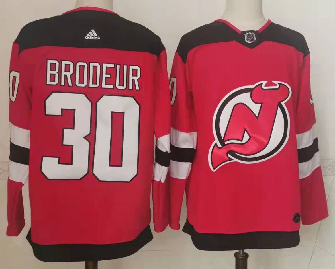 New Jersey Devils #30 Martin Brodeur Red Authentic Jersey