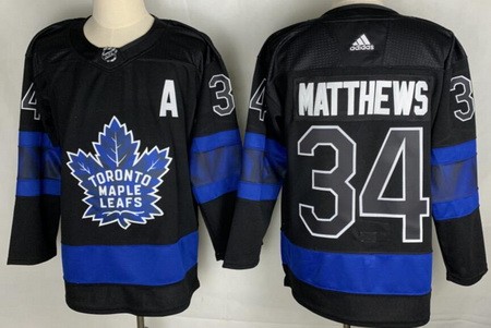 Toronto Maple Leafs #34 Auston Matthews Black X Drew House Inside Out Stitched Jersey