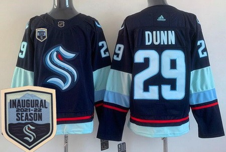 Seattle Kraken #29 Vince Dunn Navy 2021-22 Season Inaugural Authentic Jersey