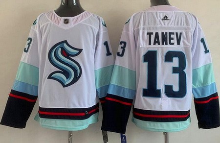 Seattle Kraken #13 Brandon Tanev White Authentic Jersey