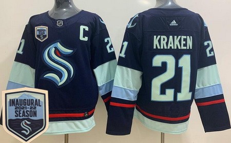 Seattle Kraken #21 Kraken Navy 2021-22 Season Inaugural Authentic Jersey