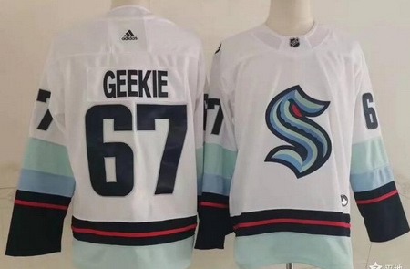 Seattle Kraken #67 Morgan Geekie White Authentic Jersey