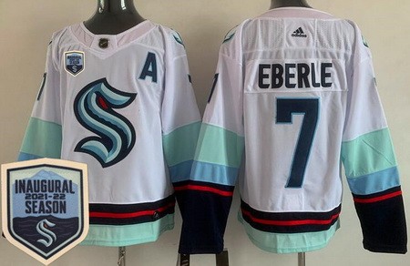 Seattle Kraken #7 Jordan Eberle White 2021-22 Season Inaugural Authentic Jersey