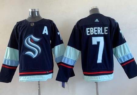 Seattle Kraken #7 Jordan Eberle Navy Authentic Jersey