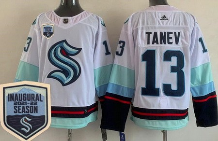 Seattle Kraken #13 Brandon Tanev White 2021-22 Season Inaugural Authentic Jersey