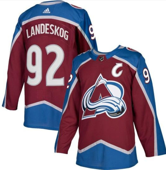 Colorado Avalanche #92 Gabriel Landeskog Burgundy With C Patch Stitched Jersey