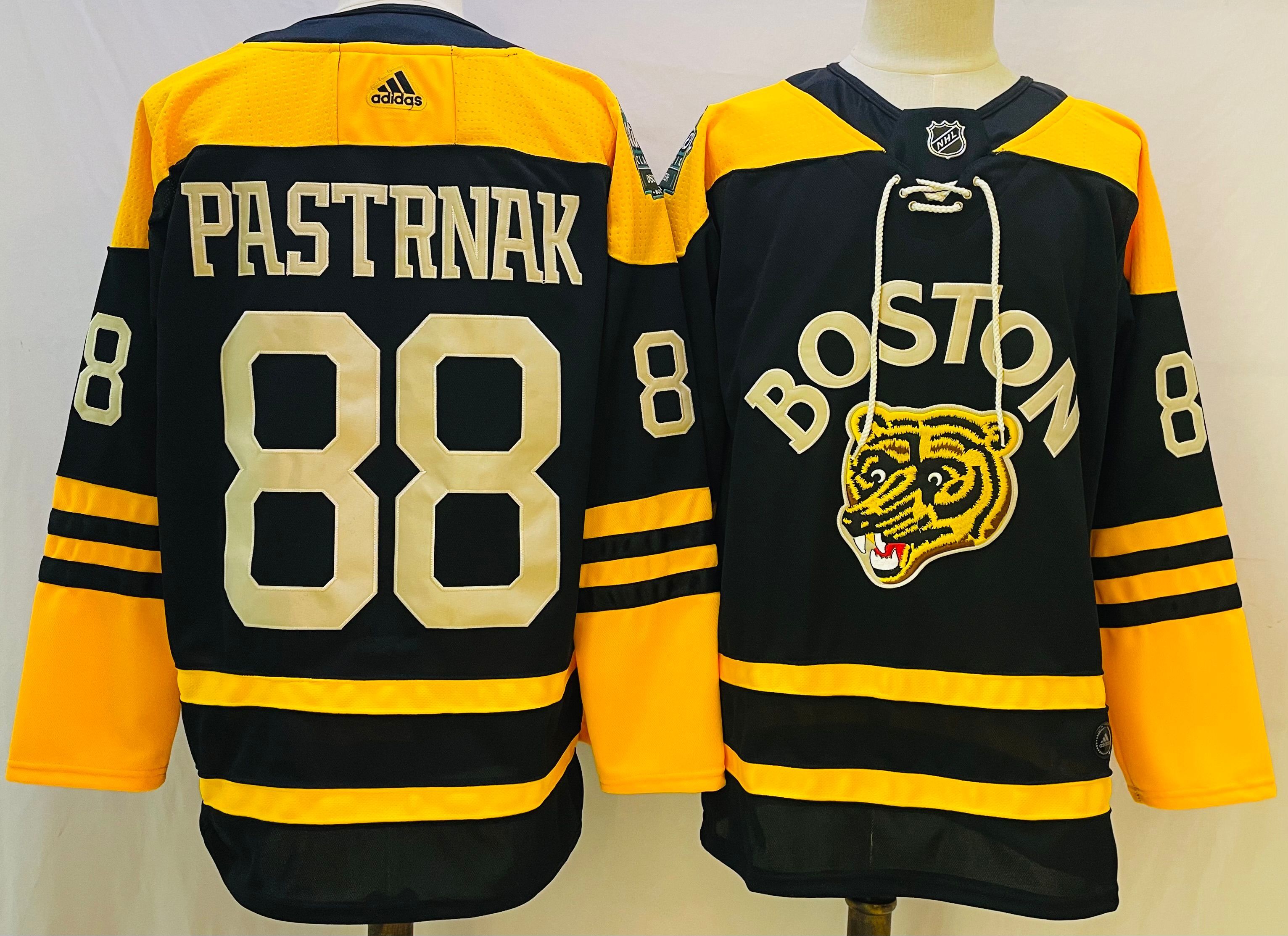 Boston Bruins #88 David Pastrnak Black Classic Primegreen Stitched Jersey