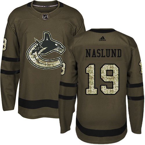 Adidas Canucks #19 Markus Naslund Green Salute to Service Stitched NHL Jersey