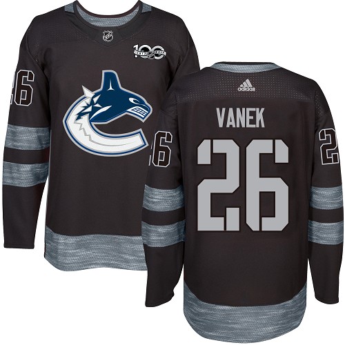 Adidas Canucks #26 Thomas Vanek Black 1917-2017 100th Anniversary Stitched NHL Jersey