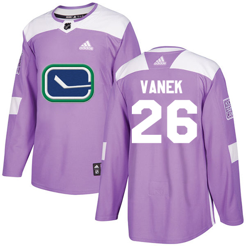 Adidas Canucks #26 Thomas Vanek Purple Authentic Fights Cancer Stitched NHL Jersey