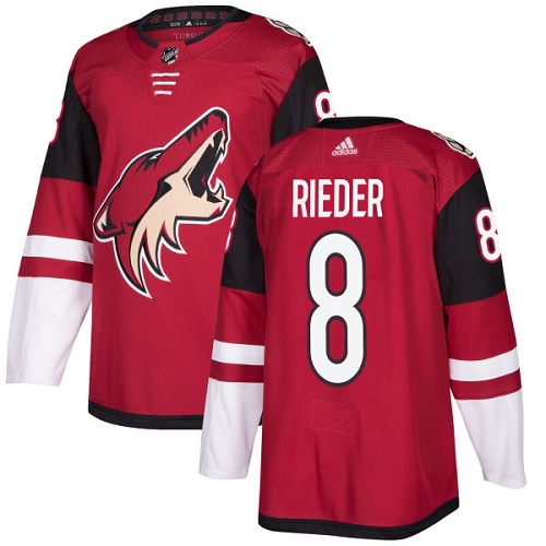 Adidas Coyotes #8 Tobias Rieder Maroon Home Authentic Stitched NHL Jersey - Click Image to Close