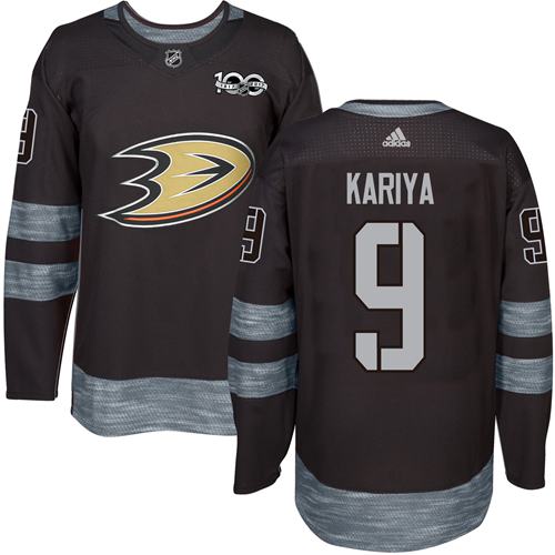 Adidas Ducks #9 Paul Kariya Black 1917-2017 100th Anniversary Stitched NHL Jersey