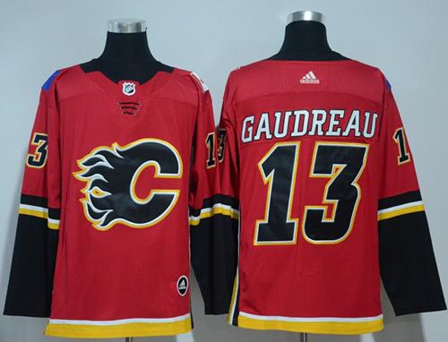 Adidas Flames #13 Johnny Gaudreau Red Home Authentic Stitched NHL Jersey