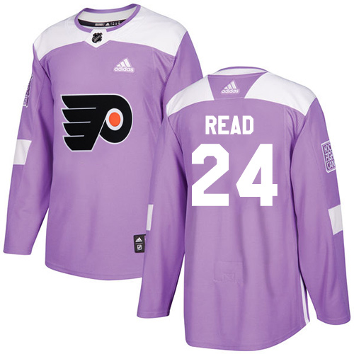 Adidas Flyers #24 Matt Read Purple Authentic Fights Cancer Stitched NHL Jersey