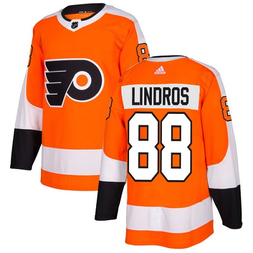 Adidas Flyers #88 Eric Lindros Orange Home Authentic Stitched NHL Jersey