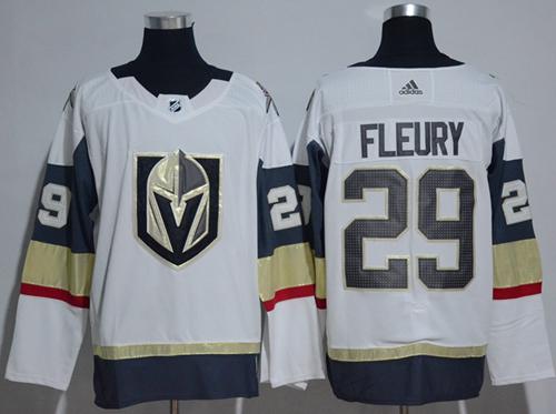 Adidas Golden Knights #29 Marc-Andre Fleury White Road Authentic Stitched NHL Jersey