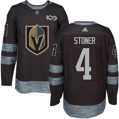 Adidas Golden Knights #4 Clayton Stoner Black 1917-2017 100th Anniversary Stitched NHL Jersey