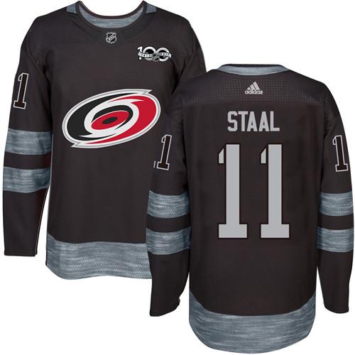 Adidas Hurricanes #11 Jordan Staal Black 1917-2017 100th Anniversary Stitched NHL Jersey - Click Image to Close