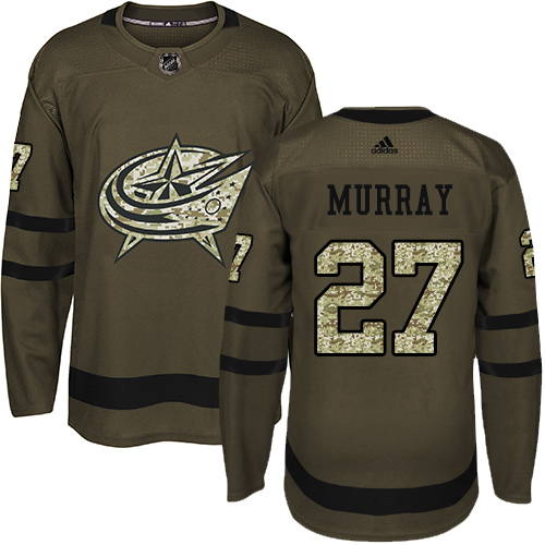 Adidas Blue Jackets #27 Ryan Murray Green Salute to Service Stitched NHL Jersey