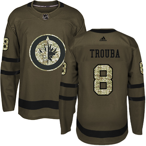 Adidas Jets #8 Jacob Trouba Green Salute to Service Stitched NHL Jersey