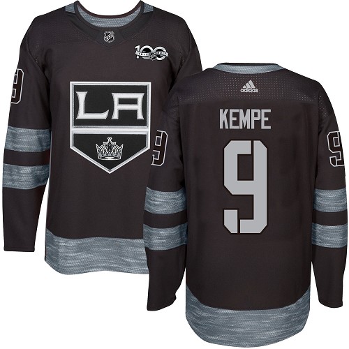 Adidas Kings #9 Adrian Kempe Black 1917-2017 100th Anniversary Stitched NHL Jersey