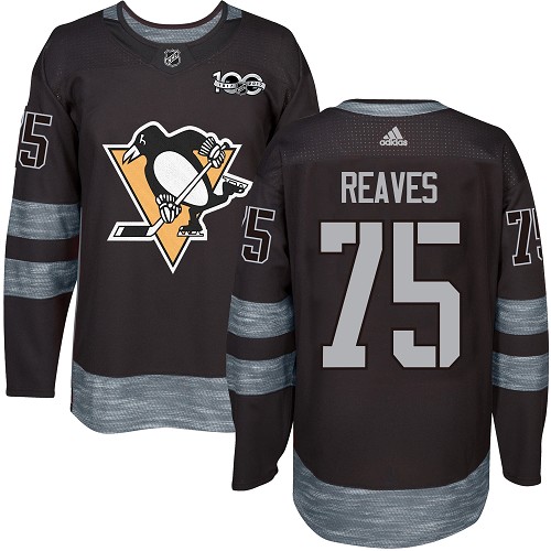 Adidas Penguins #75 Ryan Reaves Black 1917-2017 100th Anniversary Stitched NHL Jersey
