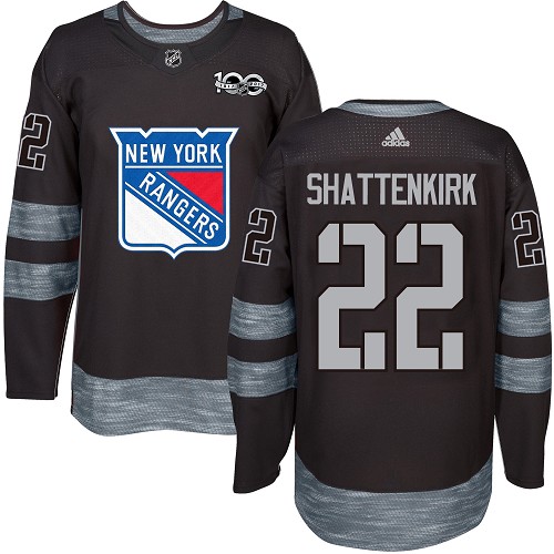 Adidas Rangers #22 Kevin Shattenkirk Black 1917-2017 100th Anniversary Stitched NHL Jersey