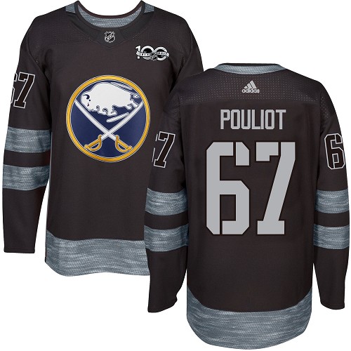 Adidas Sabres #67 Benoit Pouliot Black 1917-2017 100th Anniversary Stitched NHL Jersey