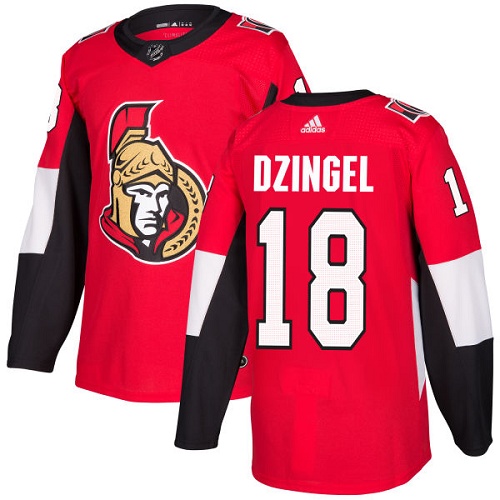 Adidas Senators #18 Ryan Dzingel Red Home Authentic Stitched NHL Jersey