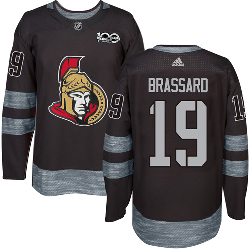 Adidas Senators #19 Derick Brassard Black 1917-2017 100th Anniversary Stitched NHL Jersey