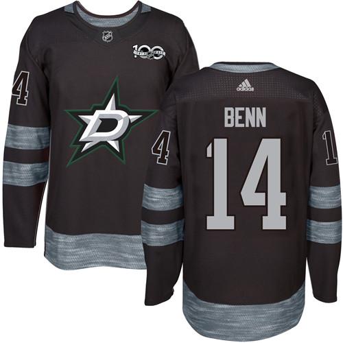 Adidas Stars #14 Jamie Benn Black 1917-2017 100th Anniversary Stitched NHL Jersey