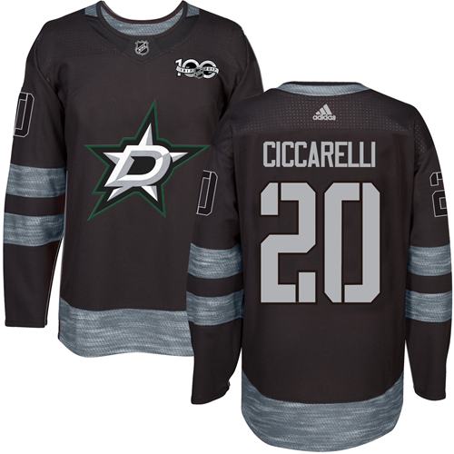 Adidas Stars #20 Dino Ciccarelli Black 1917-2017 100th Anniversary Stitched NHL Jersey