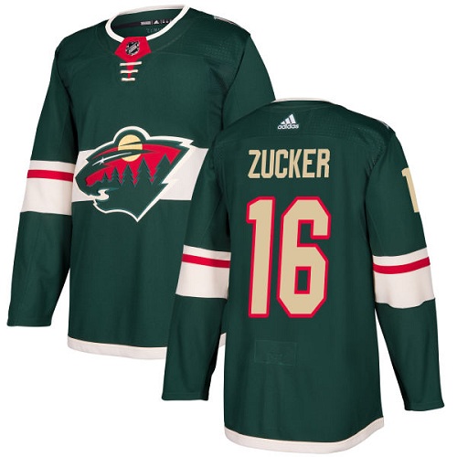 Adidas Wild #16 Jason Zucker Green Home Authentic Stitched NHL Jersey