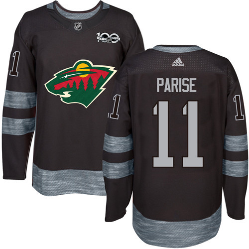 Adidas Wild #11 Zach Parise Black 1917-2017 100th Anniversary Stitched NHL Jersey