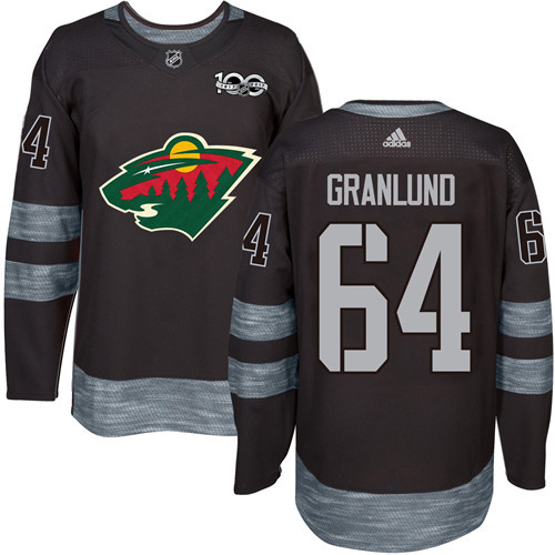 Adidas Wild #64 Mikael Granlund Black 1917-2017 100th Anniversary Stitched NHL Jersey