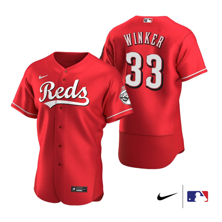 Nike Men #33 Jesse Winker Cincinnati Reds Baesball Jerseys Sale-Scarlet