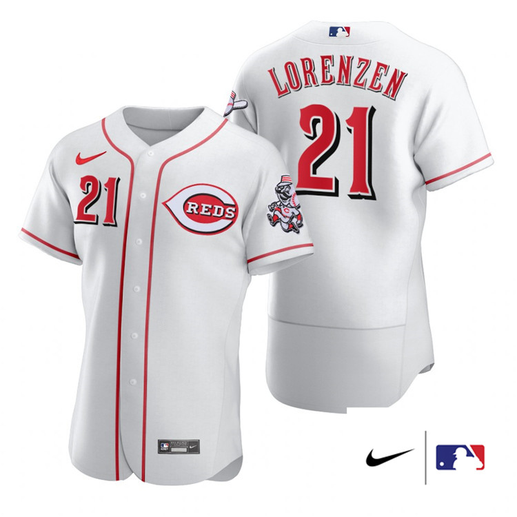 Nike Men #21 Michael Lorenzen Cincinnati Reds Authentics Baesball Jerseys Sale-White