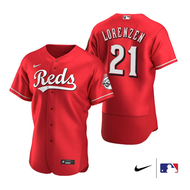 Nike Men #21 Michael Lorenzen Cincinnati Reds Baesball Jerseys Sale-Scarlet