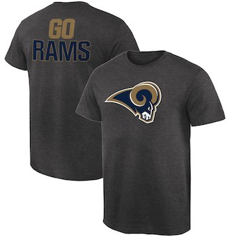 Los Angeles Rams Pro Line by Fanatics Branded Heathered Gray Rally Logo T-Shirt