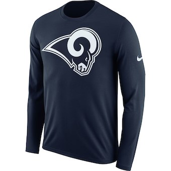 Los Angeles Rams Navy Fan Gear Primary Logo Long Sleeve Performance T-Shirt