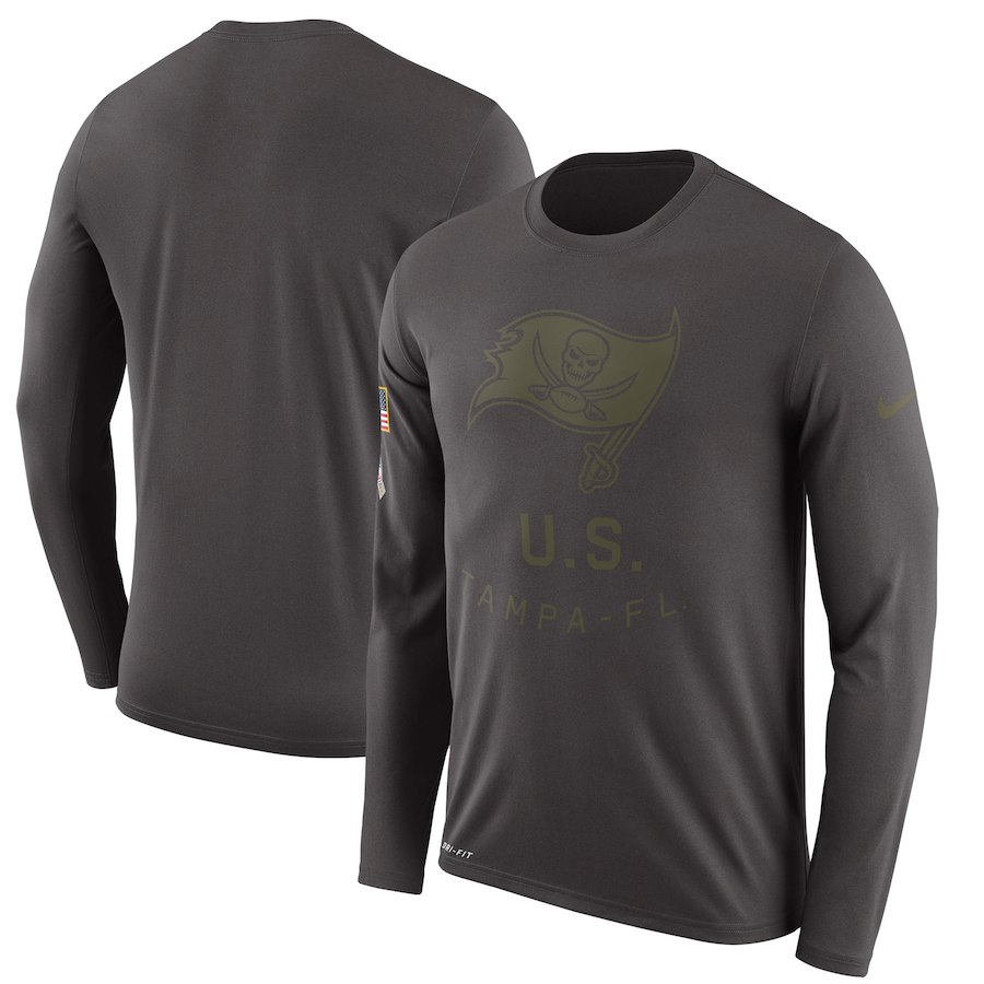 Tampa Bay Buccaneers Salute To Service Sideline Legend Performance Long Sleeve T-Shirt Pewete