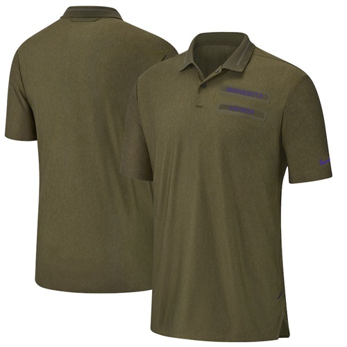 Minnesota Vikings Salute to Service Sideline Polo Olive