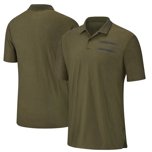 Green Bay Packers Salute to Service Sideline Polo Olive