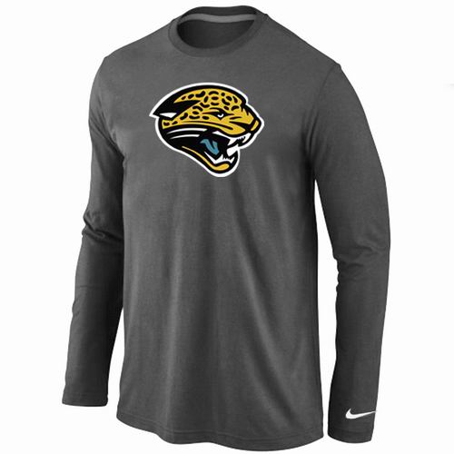 Jacksonville Jaguars Logo Long Sleeve T-Shirt D.Grey