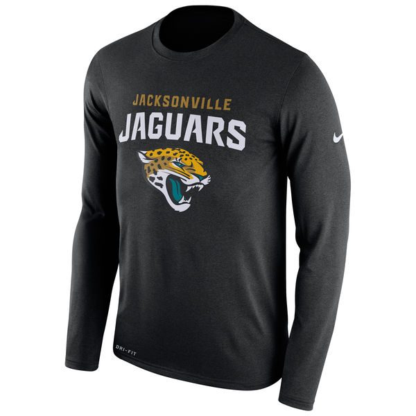 Jacksonville Jaguars Legend Essential Lock Up Long Sleeve Performance T-Shirt Black